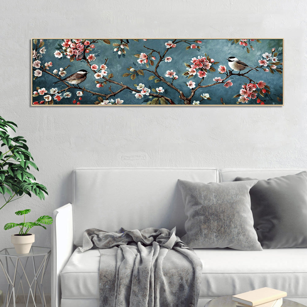 (80*30cm)Spring Branch Bird - Full Round Drill Diamond Painting