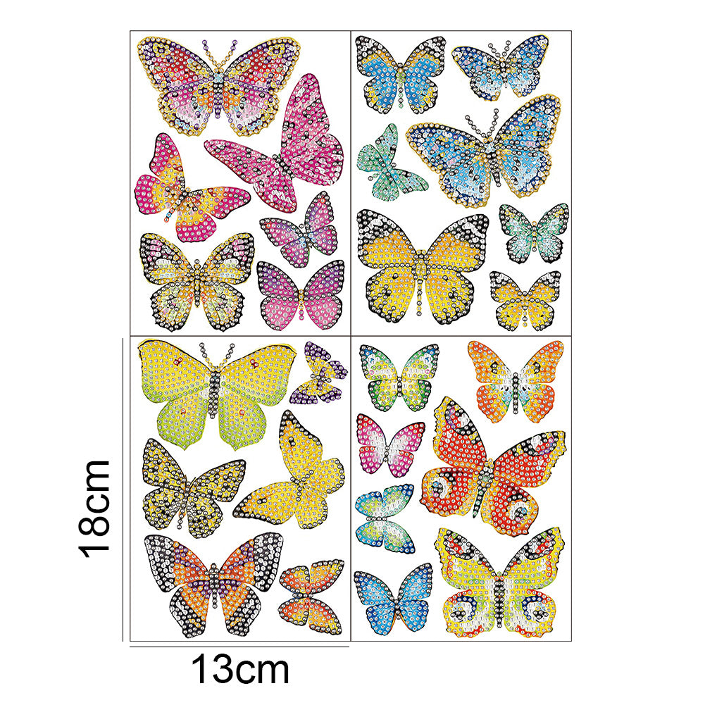 4pcs Diamond Painting Stickers - Butterfly