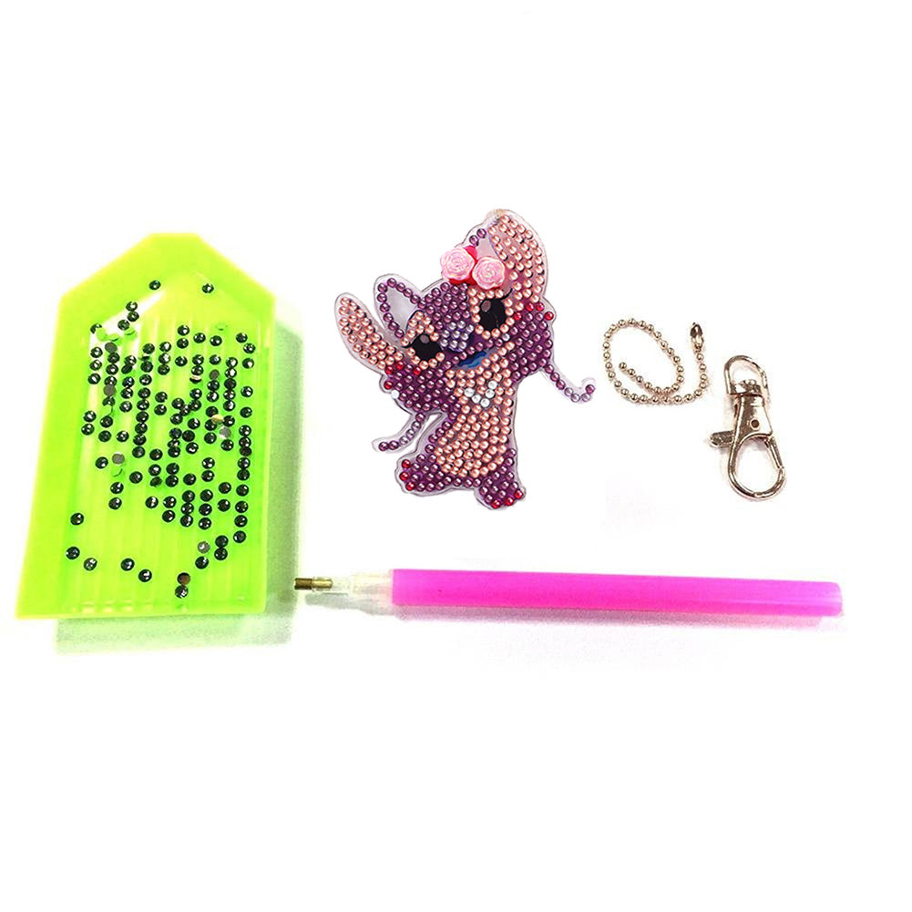 4pcs Stitch Keychain - 5D DIY Diamond Crafts