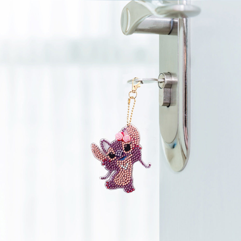 4pcs Stitch Keychain - 5D DIY Diamond Crafts