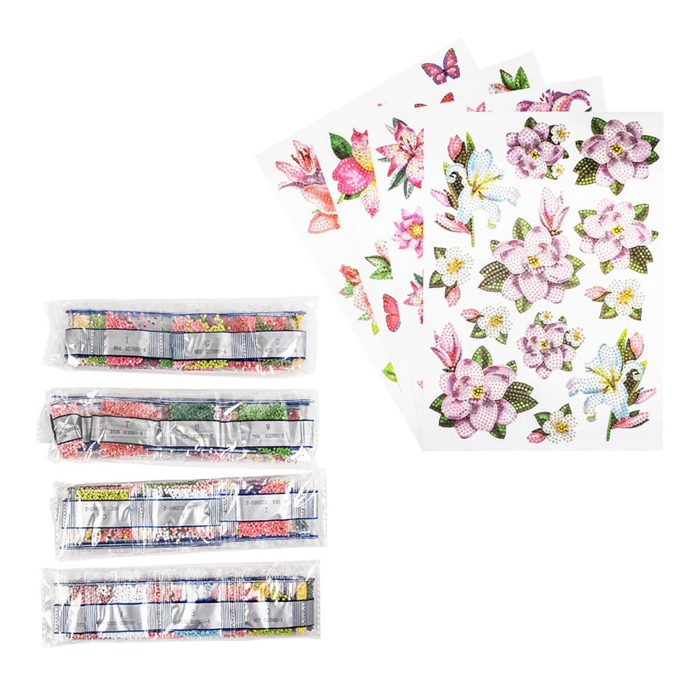 4pcs Diamond Painting Stickers - Flower