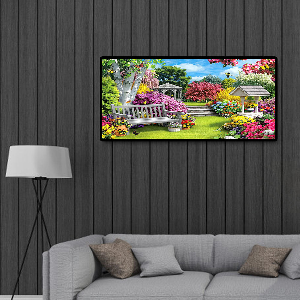 (80*40cm)Garden - Full Round Drill Diamond Painting