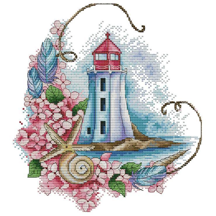 (28*31cm)14ct Stamped Cross Stitch - Lighthouse
