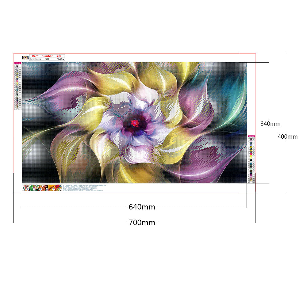 (70*40cm)Abstract Pattern - Full Round Drill Diamond Painting