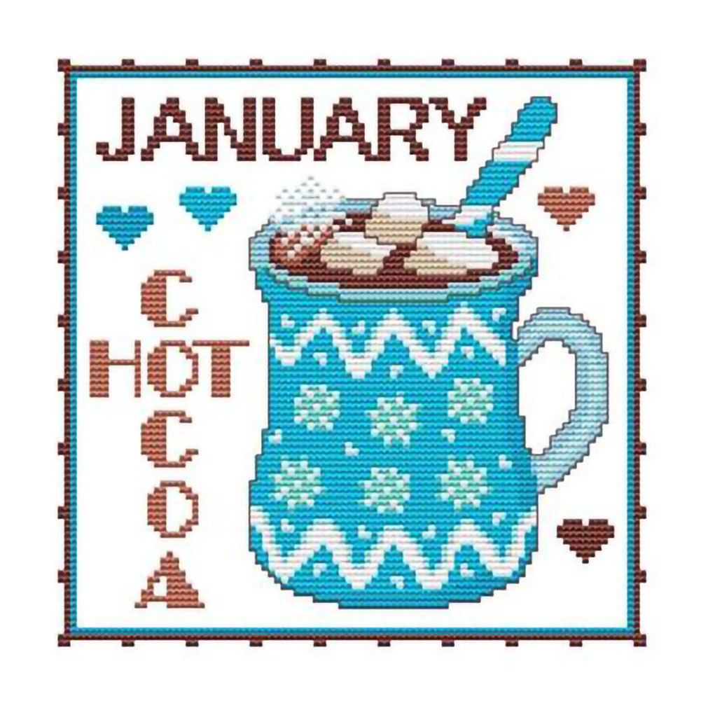 (40*40cm)Month Dessert Cup - Full Round Drill Diamond Painting