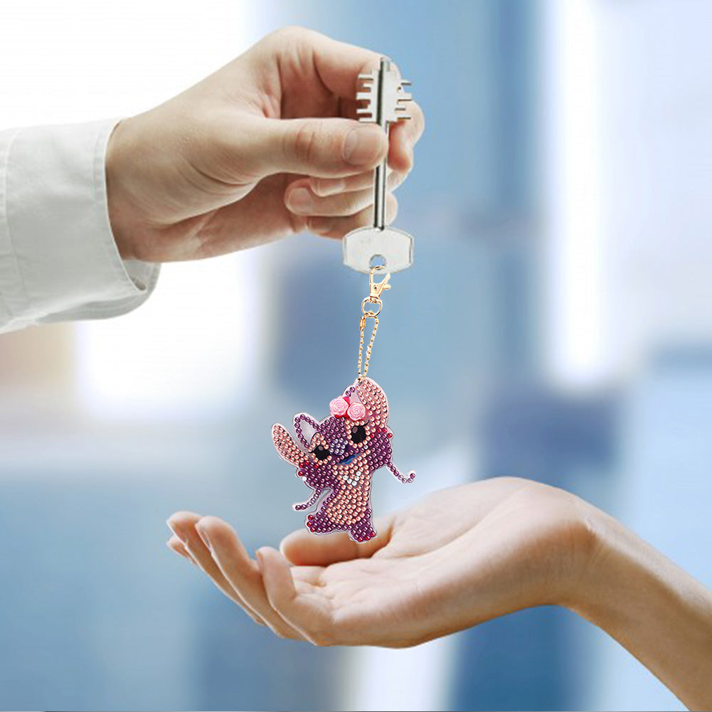 4pcs Stitch Keychain - 5D DIY Diamond Crafts