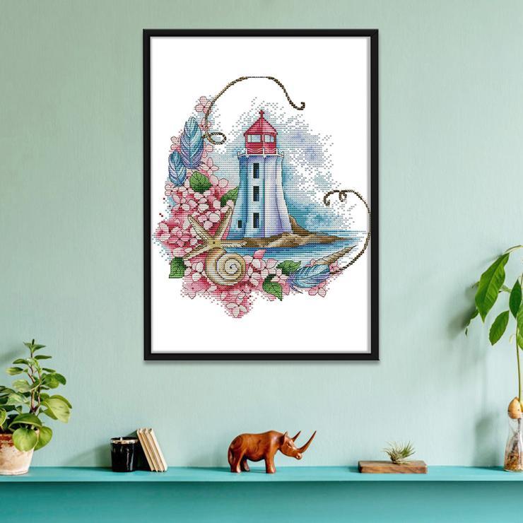 (28*31cm)14ct Stamped Cross Stitch - Lighthouse