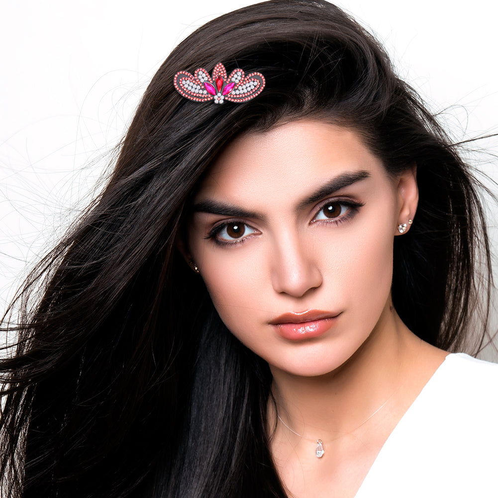3pcs Butterfly Rhinestone Hair Clip DIY Crystal Bowknot Barrettes (Style 2)