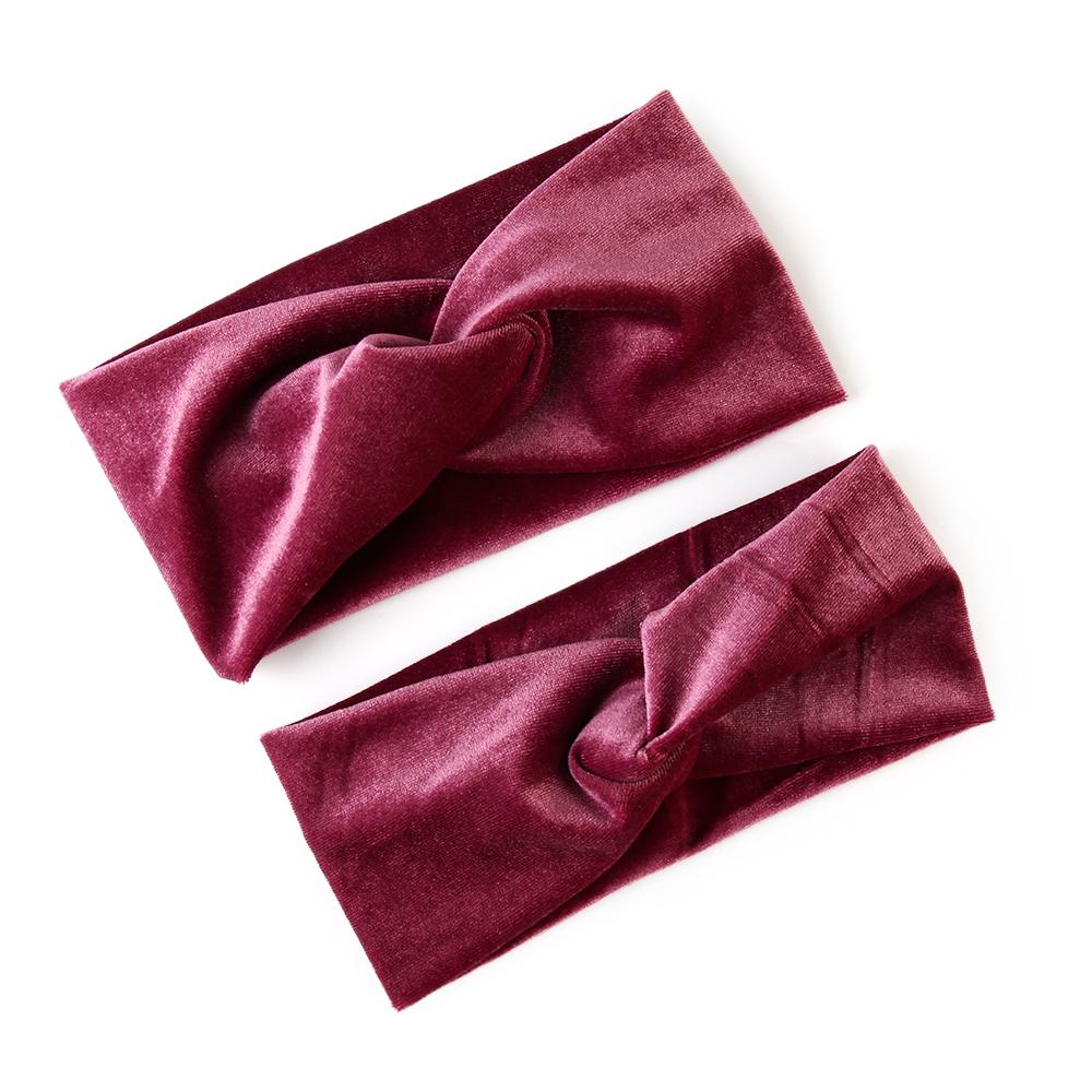 2Pc/Set Fashion Mom & Kids Turban Mom And Me Bow Matching Headband Mom Daughter Elastic Knot Headbands Velvet Hair Accessories