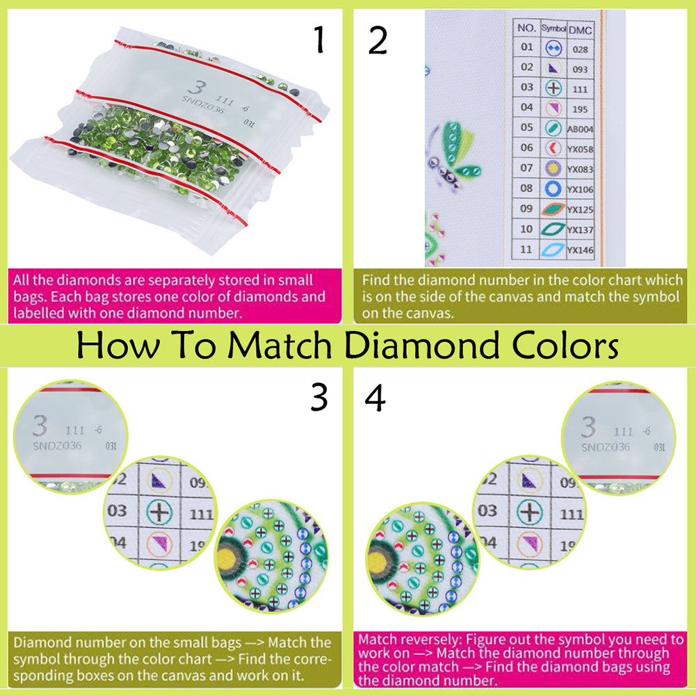 4pcs Stitch Keychain - 5D DIY Diamond Crafts