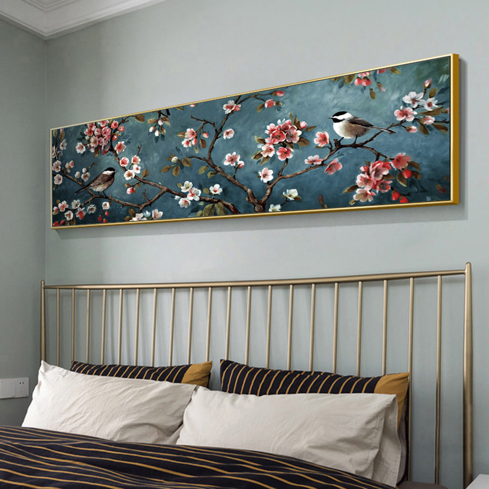 (80*30cm)Spring Branch Bird - Full Round Drill Diamond Painting