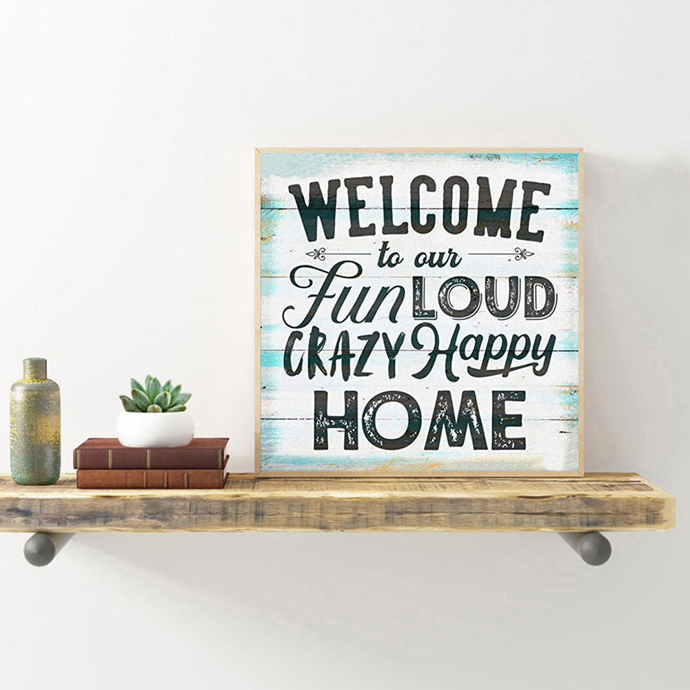 Welcome Home Letters - Full Round Drill Diamond Painting