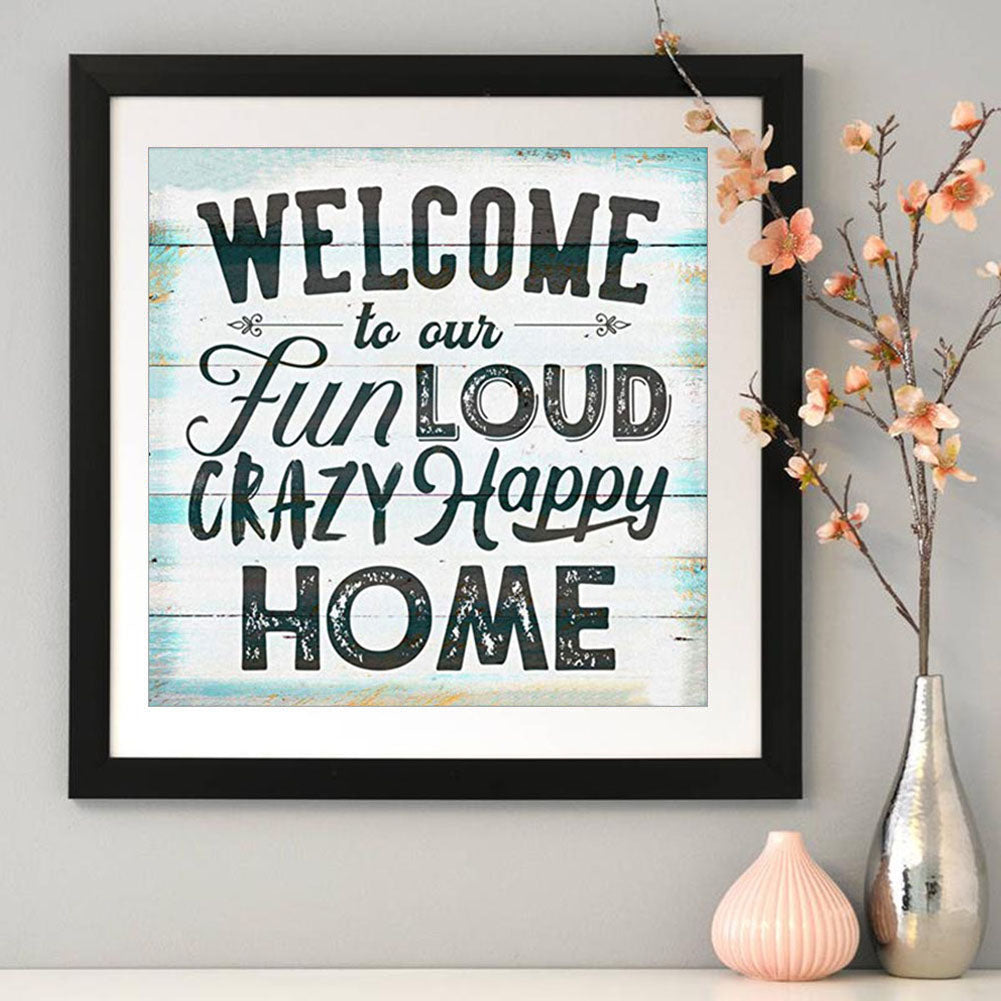 Welcome Home Letters - Full Round Drill Diamond Painting