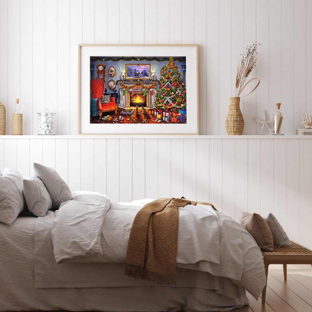 (60*45cm)Cozy House - Full Round Drill Diamond Painting