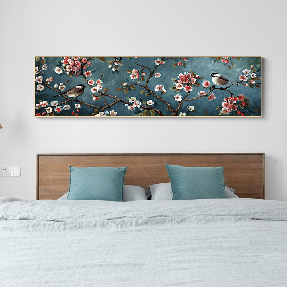 (80*30cm)Spring Branch Bird - Full Round Drill Diamond Painting