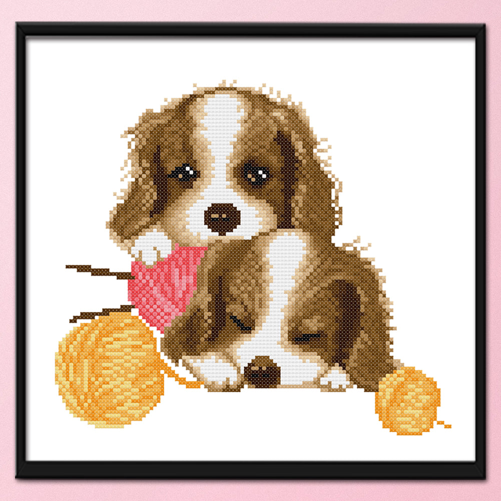 (36*34cm)11ct Stamped Cross Stitch - Dog