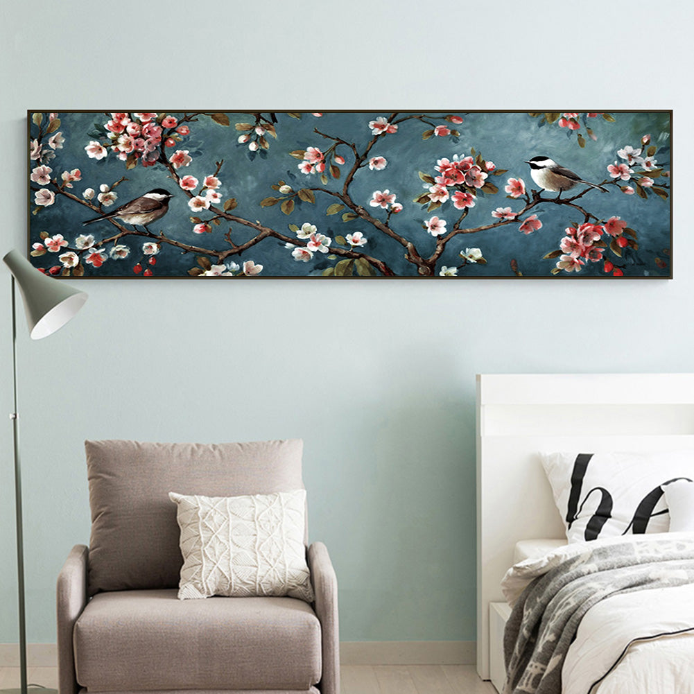 (80*30cm)Spring Branch Bird - Full Round Drill Diamond Painting