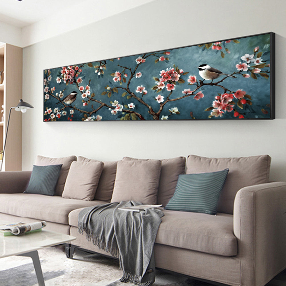 (80*30cm)Spring Branch Bird - Full Round Drill Diamond Painting