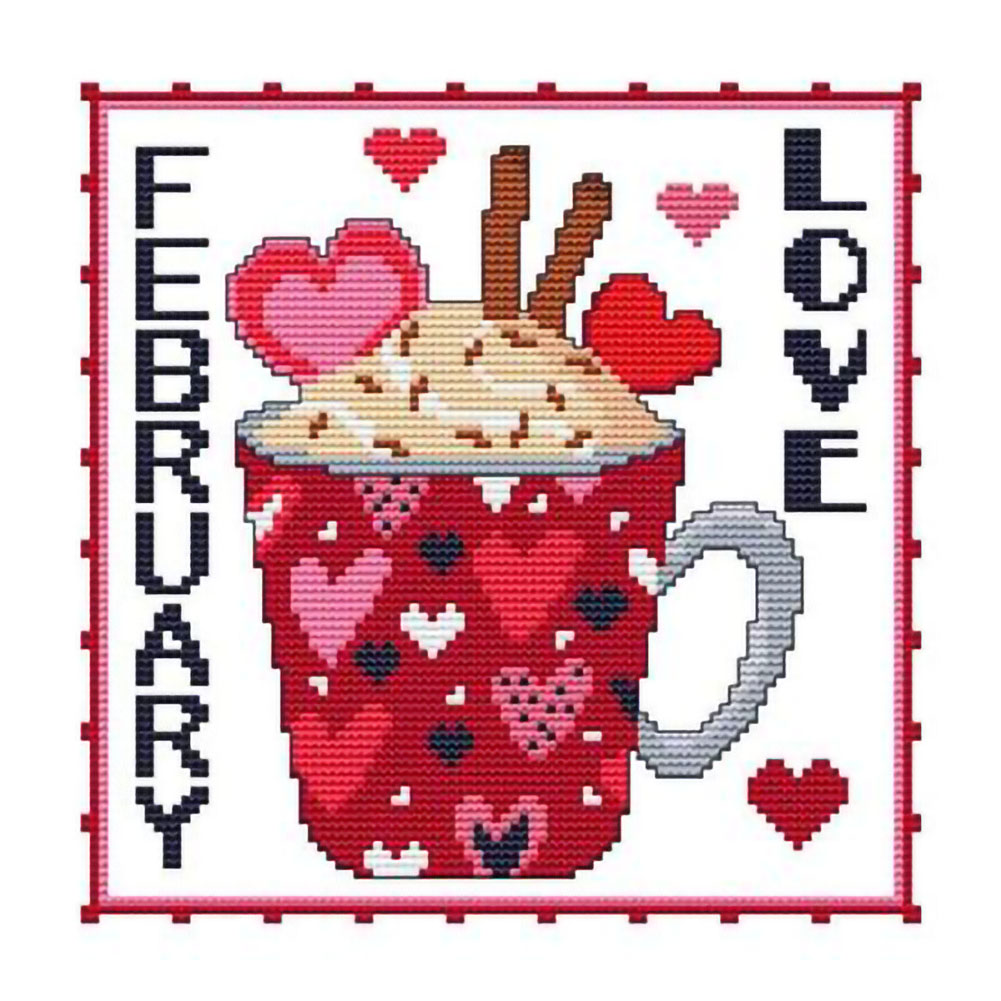 (40*40cm)Month Dessert Cup - Full Round Drill Diamond Painting