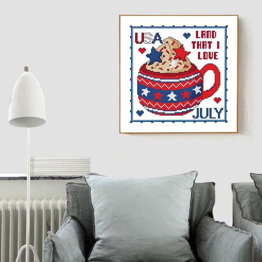(40*40cm)Month Dessert Cup - Full Round Drill Diamond Painting