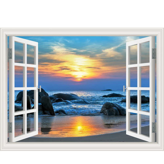 Window Landscape - Full Round Drill Diamond Painting