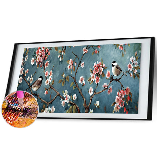 (80*30cm)Spring Branch Bird - Full Round Drill Diamond Painting