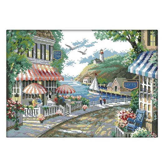(44*33cm)14ct Stamped Cross Stitch - Seaside