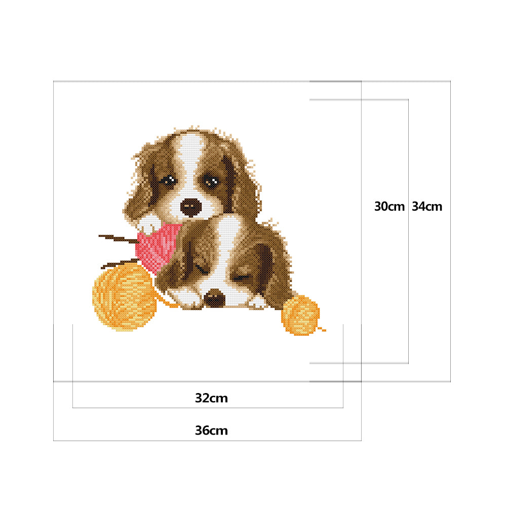 (36*34cm)11ct Stamped Cross Stitch - Dog
