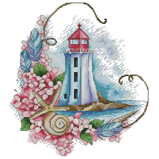 (28*31cm)14ct Stamped Cross Stitch - Lighthouse