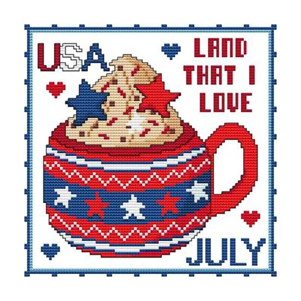 (40*40cm)Month Dessert Cup - Full Round Drill Diamond Painting