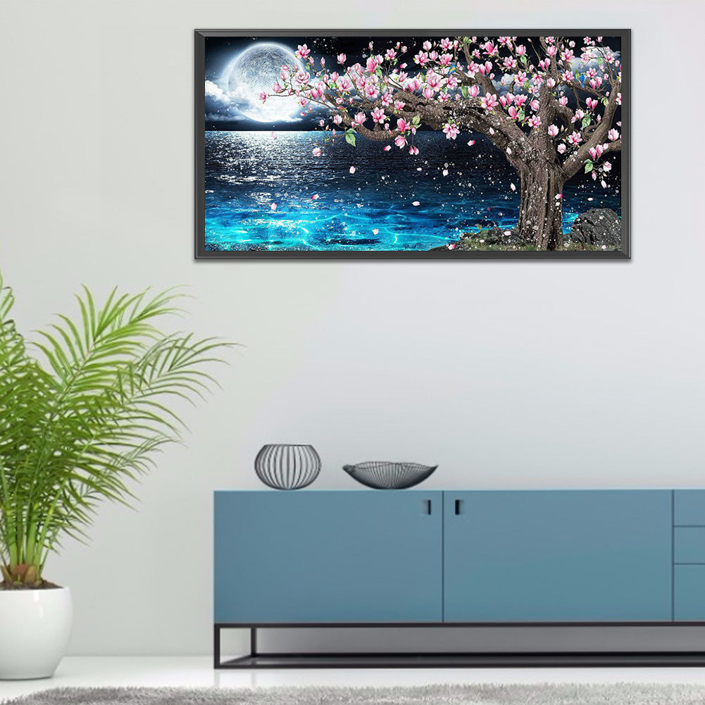 (80*40cm)Moon Peach Blossoms - Full Round Drill Diamond Painting