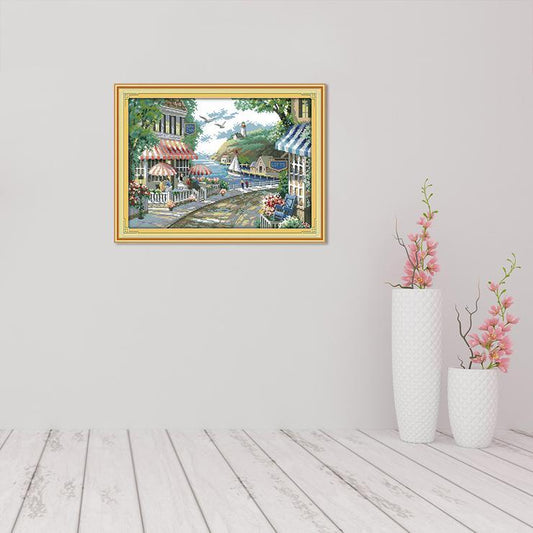 (44*33cm)14ct Stamped Cross Stitch - Seaside