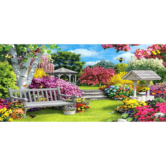 (80*40cm)Garden - Full Round Drill Diamond Painting