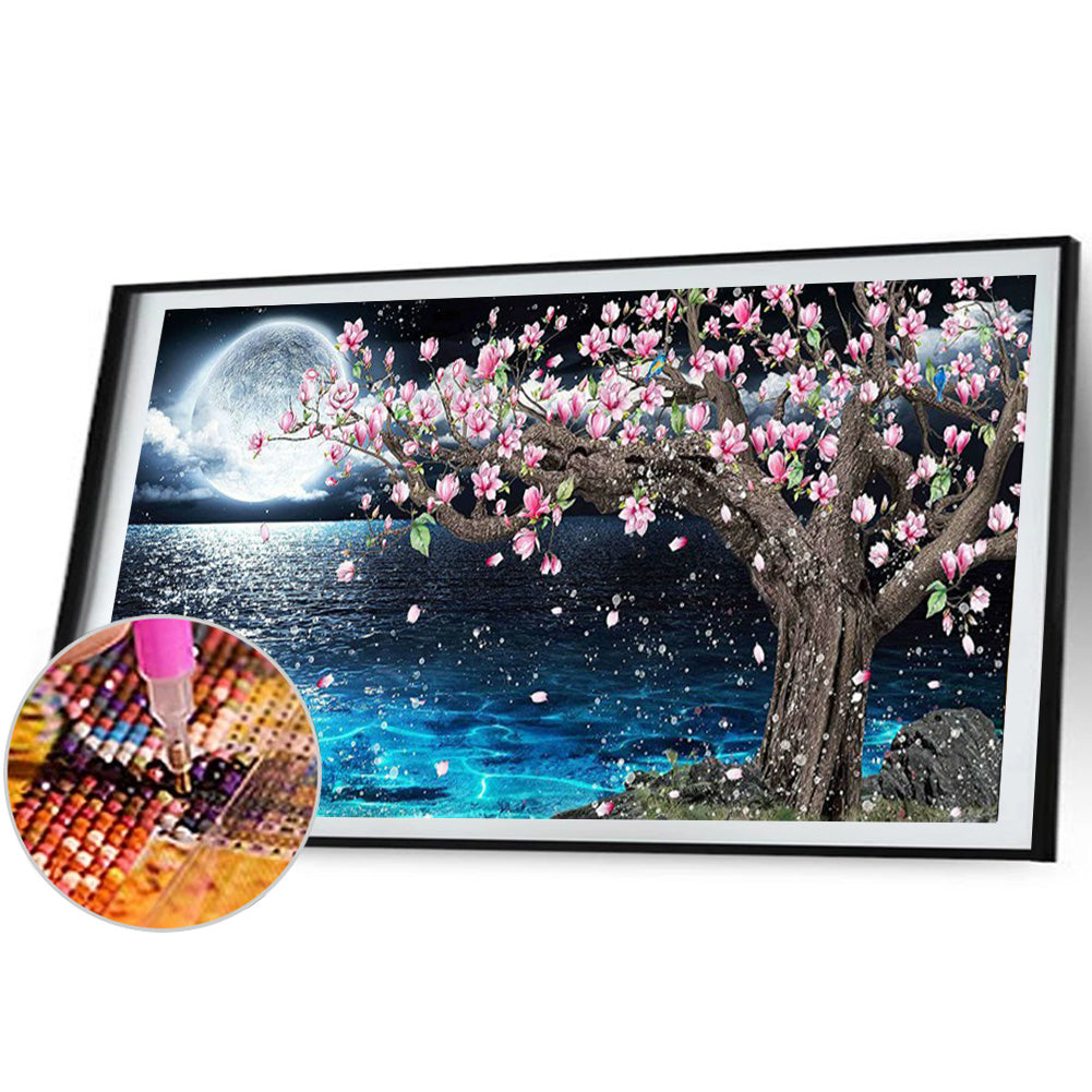 (80*40cm)Moon Peach Blossoms - Full Round Drill Diamond Painting