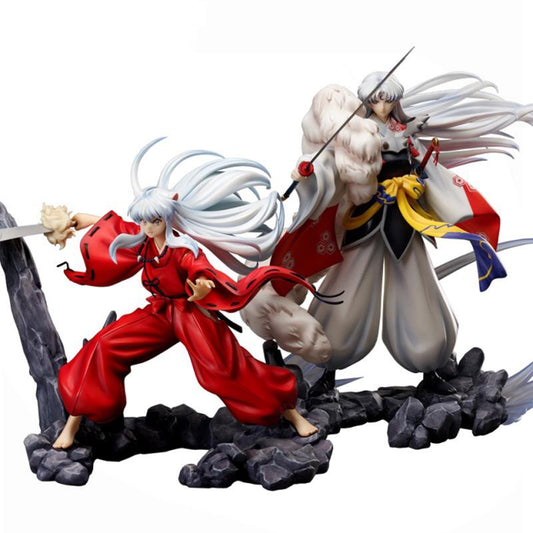 Original Anime Figure 24cm InuYasha 28cm Sesshoumaru Action Collectible Model Decorations Doll Toys For Children