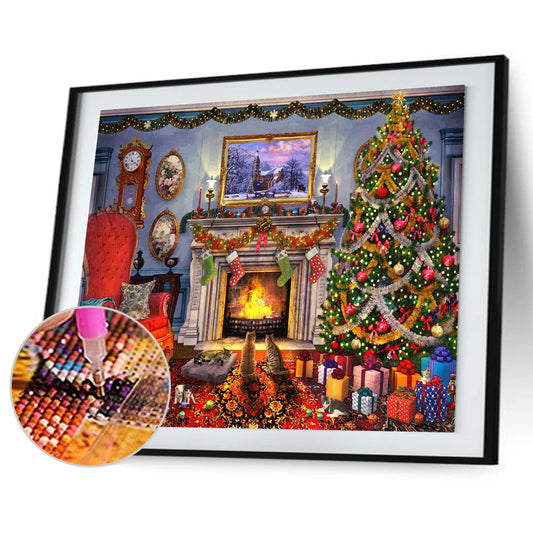(60*45cm)Cozy House - Full Round Drill Diamond Painting