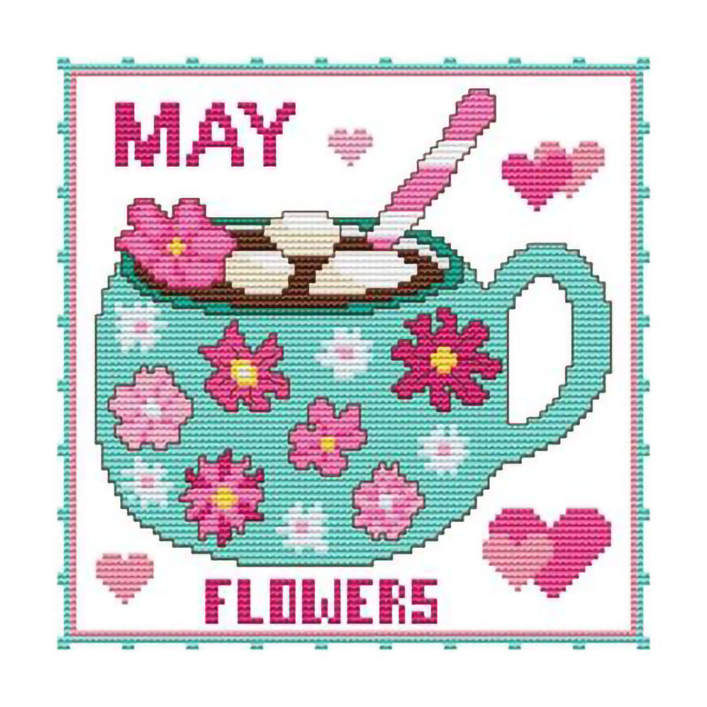 (40*40cm)Month Dessert Cup - Full Round Drill Diamond Painting