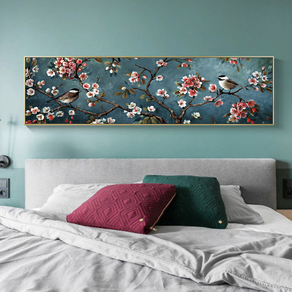 (80*30cm)Spring Branch Bird - Full Round Drill Diamond Painting