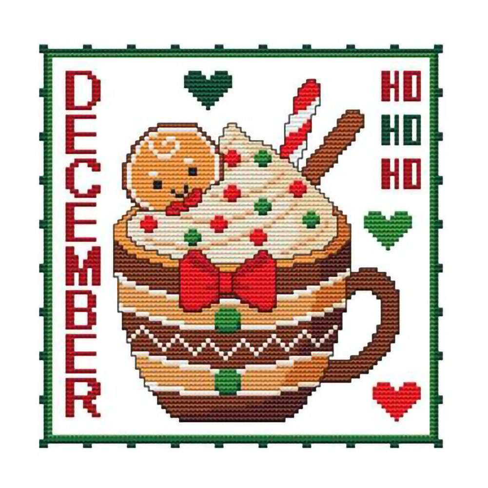 (40*40cm)Month Dessert Cup - Full Round Drill Diamond Painting