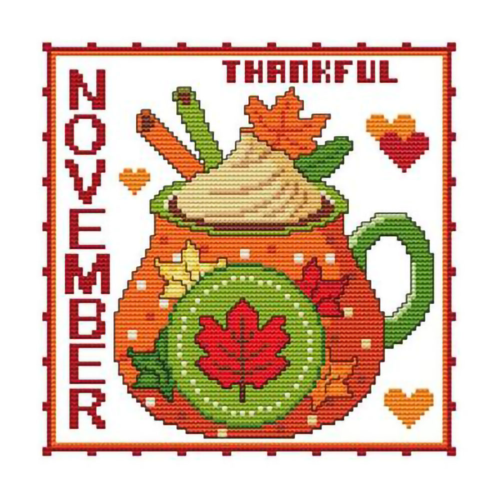 (40*40cm)Month Dessert Cup - Full Round Drill Diamond Painting