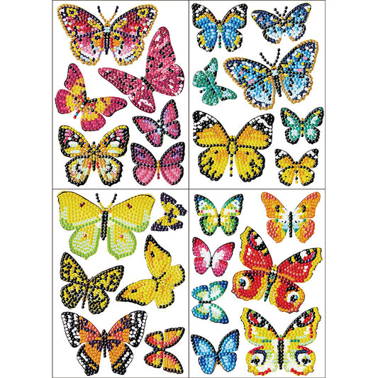 4pcs Diamond Painting Stickers - Butterfly