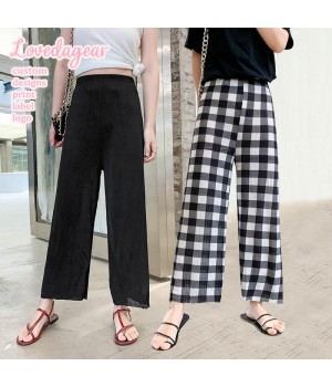 2025 Hot Sale Fashion Summer Trousers Women Positioning Print Yoga Wide Leg Pants Trousers For Women