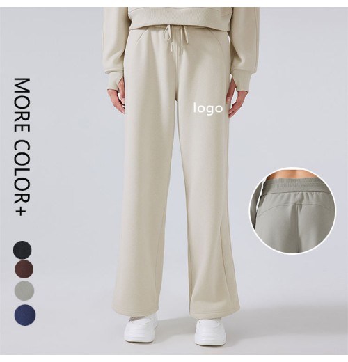 Winter New Padded Warm Fitness Sports Trousers High Waist Loose Casual Lady Pants Korean Casual Pants